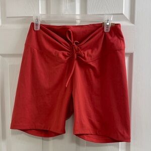NWT PINK Active Victoria’s Secret Red High Waist Ruched 6” Bike Short Size XL